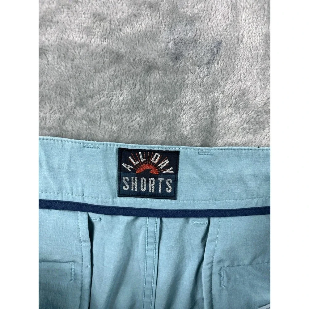 Faherty All Day Shorts Men 35 Blue Drawstring Stretch 7
